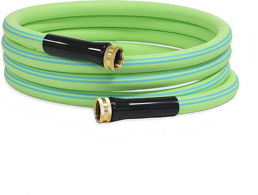 Atlantic Female to Female Heavy Duty Garden Hose 12 ft x 5/8 Inch Green Color, Short Connection Leader Hose.