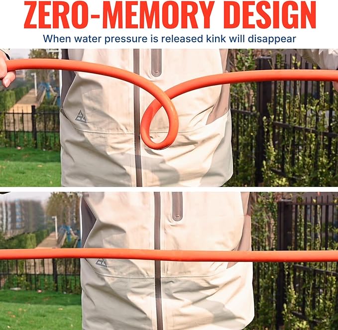 YAMATIC Heavy Duty Garden Hose 5/8 in x 40 ft with Swivel Fitting, Super Flexible Water Hose, All-weather, Lightweight, Burst 600 PSI