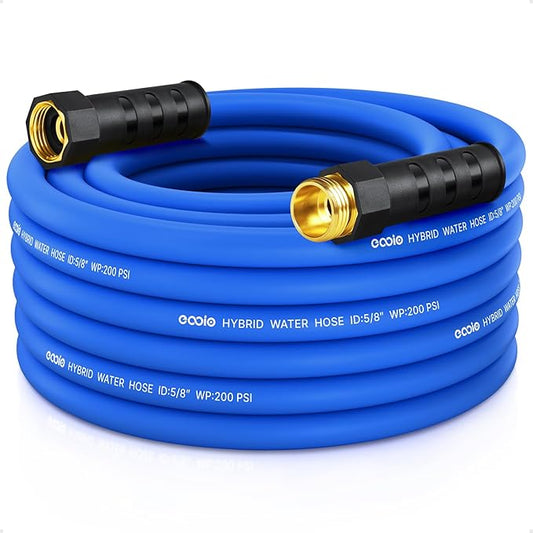 Heavy Duty Garden Hose 35 ft, Non-Expanding Flexible Water Hose, Kink Resistant Lightweight Hybrid Hose, Leakproof Hose Male to Female Fittings
