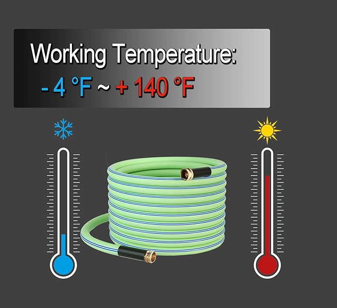 Atlantic Heavy Duty Garden Hose 6 ft x 5/8 Inch Green Water Hose, Short Connection Leader Hose (6 Feet)