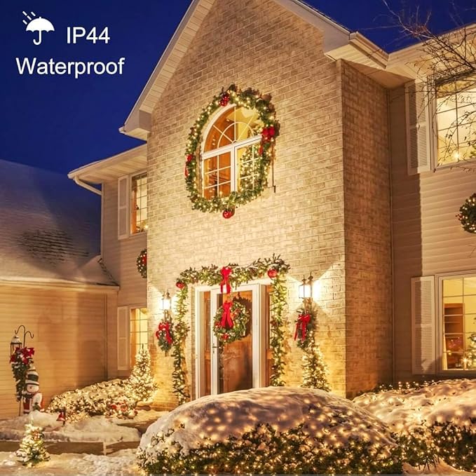 Toodour Christmas Lights Outdoor, 328ft 1000 LED String Lights, Timer, Waterproof 8 Modes Outdoor Christmas String Light - Twinkle Light for Tree Home Garden Yard Wedding Party Xmas Decor(Warm White)