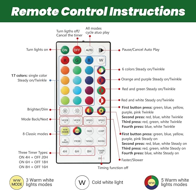 SHareconn 9ft Prelit Artificial Classic Spruce Christmas Tree with Remote Control, 640 Warm White & Multi-Color LED RGB Lights, 2316 Branch Tips, 9 FT Perfect Choice for Home Xmas Decoration, Green