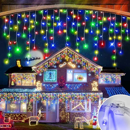 52FT Christmas Lights Outdoor Decorations 480LED Fairy String Light 12 Lighting Modes with Timer Memory Waterproof Christmas Light for Yard Roof Party Holiday Wedding Garden Decor