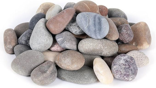 11LB Stones Pebbles River Rocks, Natural Hand-Picked Premium Decorative Pebbles, Ideal for Garden Landscaping, Home Decor, Aquariums, Painting, Crafting and Gifts, Mixed Colors