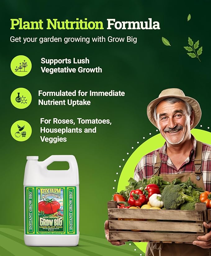 Fox Farm Fertilizer Soil Trio Liquid Nutrient: Tiger Bloom, Grow Big, Big Bloom Gallon Bottles - (Pack of 3-1 Gallon)