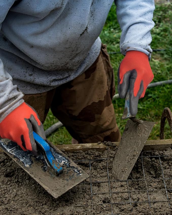 Ultra-Thin PU Coated Work Gloves 12 Pairs Breathable High Dexterity Gardening Warehouse Assembly Precision Tasks