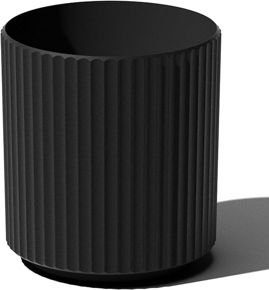 Veradek Demi Series Round Planter for Porch, Patio, Backyard | Durable Plastic-Concrete Material | Modern Décor for Tall Plants, Flowers