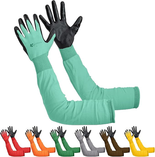 Long Sleeve Gardening Gloves Women and Men - Long Cuff Garden Gloves, Multipurpose Heavy Duty Outdoor and Indoor