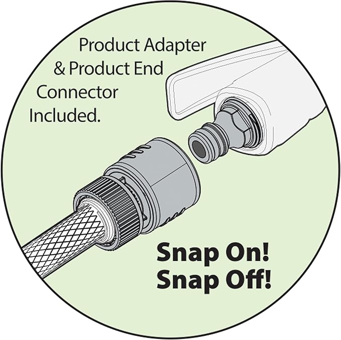 Melnor 65188AMZ RelaxGrip Metal Nozzle, Multi-Pattern, Arthritis Foundation Ease of Use Certified, Quick Connect Bundle, Black, Yellow