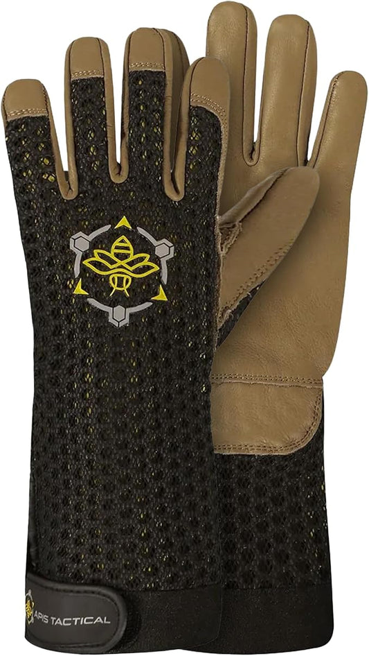 Heavy Duty Beekeeping Gloves Extended Cuff, Cowhide 5mm w/Patented Ventilation & Dexterity, Beekeeping Supplies