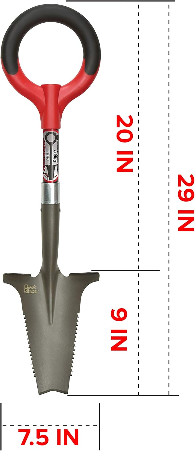 Root Slayer 22411, Mini-Digger Shovel, Red