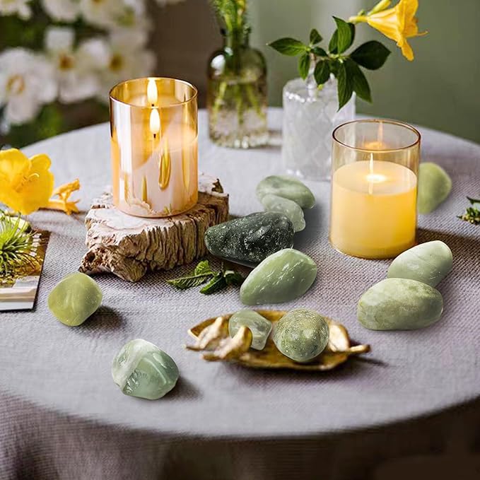 5 lbs Green River Rocks for Plants, 2-3 Inch Large Pebbles for Indoor Plants, Decorative Stones Rocks for Succulent, Landscaping, Vases, Crafting and Garden