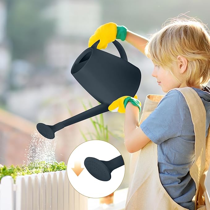 Plastic Watering Can - 1/2 Gallon - Black