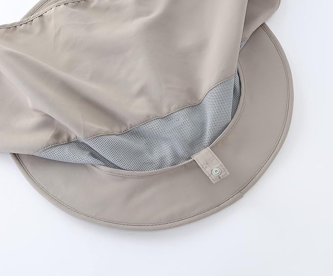 Home Prefer UPF50 Mens Sun Hat with Neck Flap Quick Dry UV Protection Cap Womens Wide Brim Fishing Hat Neck Flap Beach Garden