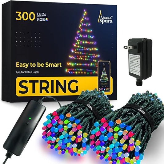LED Christmas Lights, 300 LED 78.5ft App-Controlled Smart Indoor String Lights with Green Wire, 5 Music Modes for Party Holiday Wedding Decoration