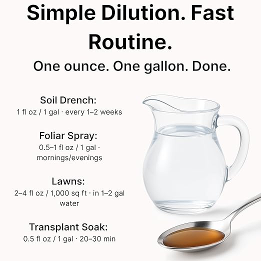 Liquid Seaweed Fertilizer for Plants with Soil Activator, Fermented Organic Liquid Kelp Fertilizer for Vegetables, Indoor and Outdoor Plants - Made in USA (8 OZ)