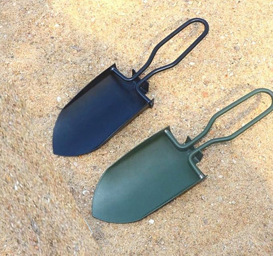 Toasis Garden Trowel Mini Outdoor Foldable Hand Shovel (Black & Olive-2pcs)