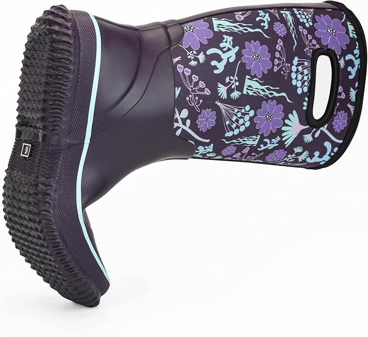 WTW Mid Calf Rain Boots for Women - Waterproof Insulated Neoprene Mud Boots Outdoor Hunting Garden Boots