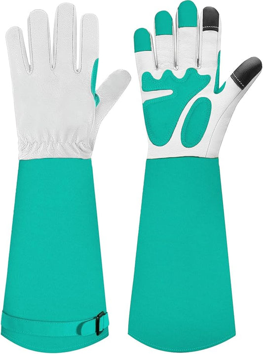 Long-Gardening-Gloves for Women/Men - Thorn Proof Rose Pruning Gloves Heavy Duty Gauntlet-L