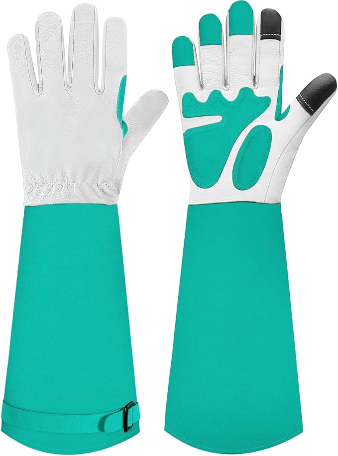 Long-Gardening-Gloves for Women/Men - Thorn Proof Rose Pruning Gloves Heavy Duty Gauntlet-S