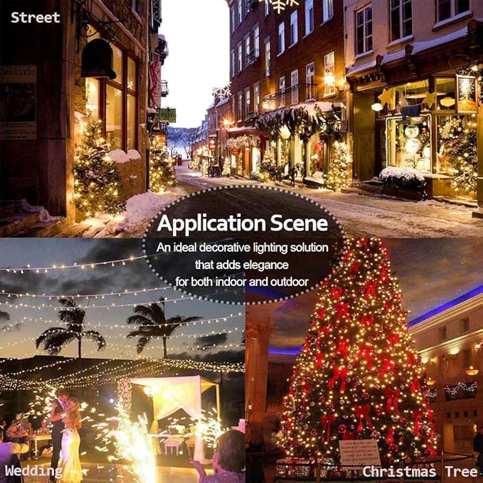 Joomer Color Changing Christmas Lights, 262FT 800 LED String Lights with Remote Timer Dimmable Fairy String Outdoor Waterproof for Christmas Decoration (Warm White to Multicolor)