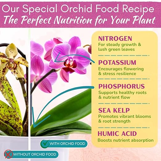 Orchid Fertilizer Spray – Nourishing Liquid Plant Food Mist for Healthy Orchids – Easy-to-Use Nutrient Boost for Vibrant Blooms & Healthy Roots – Made in USA – 8 oz