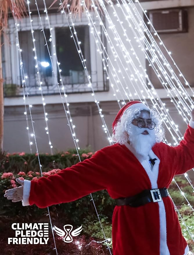 33FT 100 LEDs String Lights Waterproof Fairy Lights 8 Modes with Memory 30V UL Certified Power Supply for Home, Garden, Wedding, Party, Christmas Decoration Indoor Outdoor (Cool White)