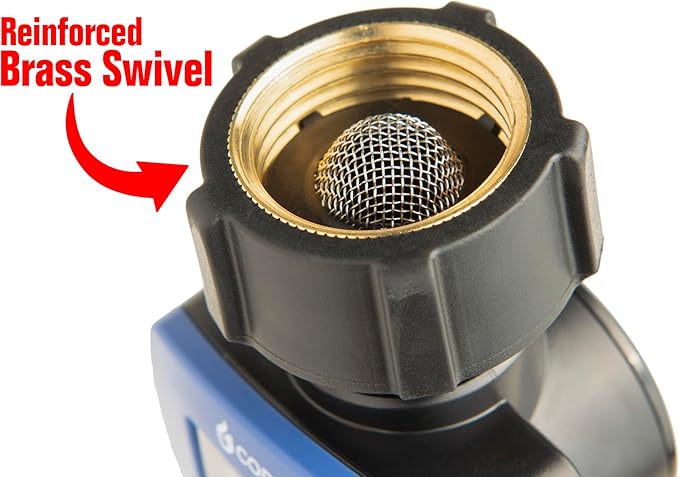 2-Pack Corvid Water Flow Meter with Brass Inlet Metal Thread, Measure Gallon/Liter Consumption and Flow Rate for Outdoor Garden Hose Watering, RV Water Tank Filling, Lawn Sprinkler and Nozzle Sprayer