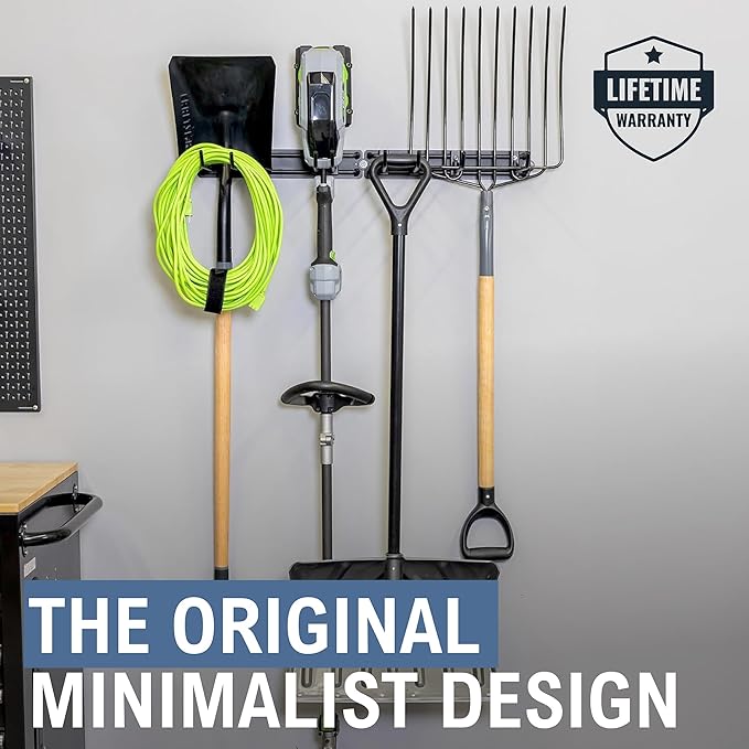 StoreYourBoard Garage Tool Organizer Wall Mount – Heavy Duty Garage Wall Organizer for Garage Organization and Storage, Broom Holder Wall Mount for Gardening Tools & Yard Tools – 32" Holds 300 lbs