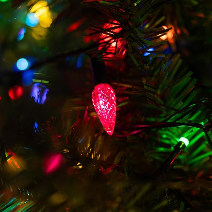 TW SHINE C6 Christmas String Lights, 200 LED 66 FT Christmas Lights Outdoor with 8 Modes Timer, Waterproof Connectable for Indoor Yard Xmas Tree House Christmas Decorations (Multi-Colored)