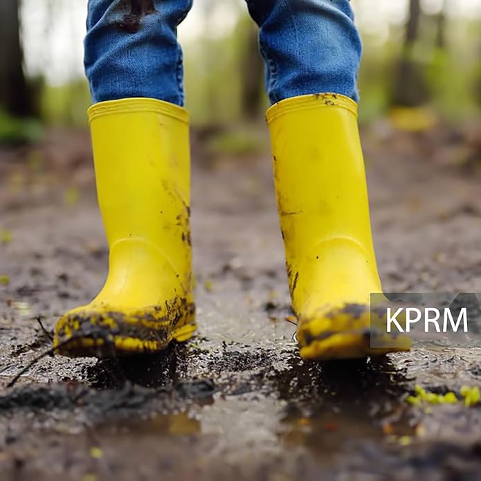 Women's Rain Boots Waterproof Mid Calf Rubber Garden Boots for Women Outdoor Mud Work with Comfort Insole