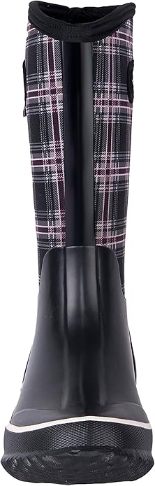WTW Mid Calf Rain Boots for Women - Waterproof Insulated Neoprene Mud Boots Outdoor Hunting Garden Boots