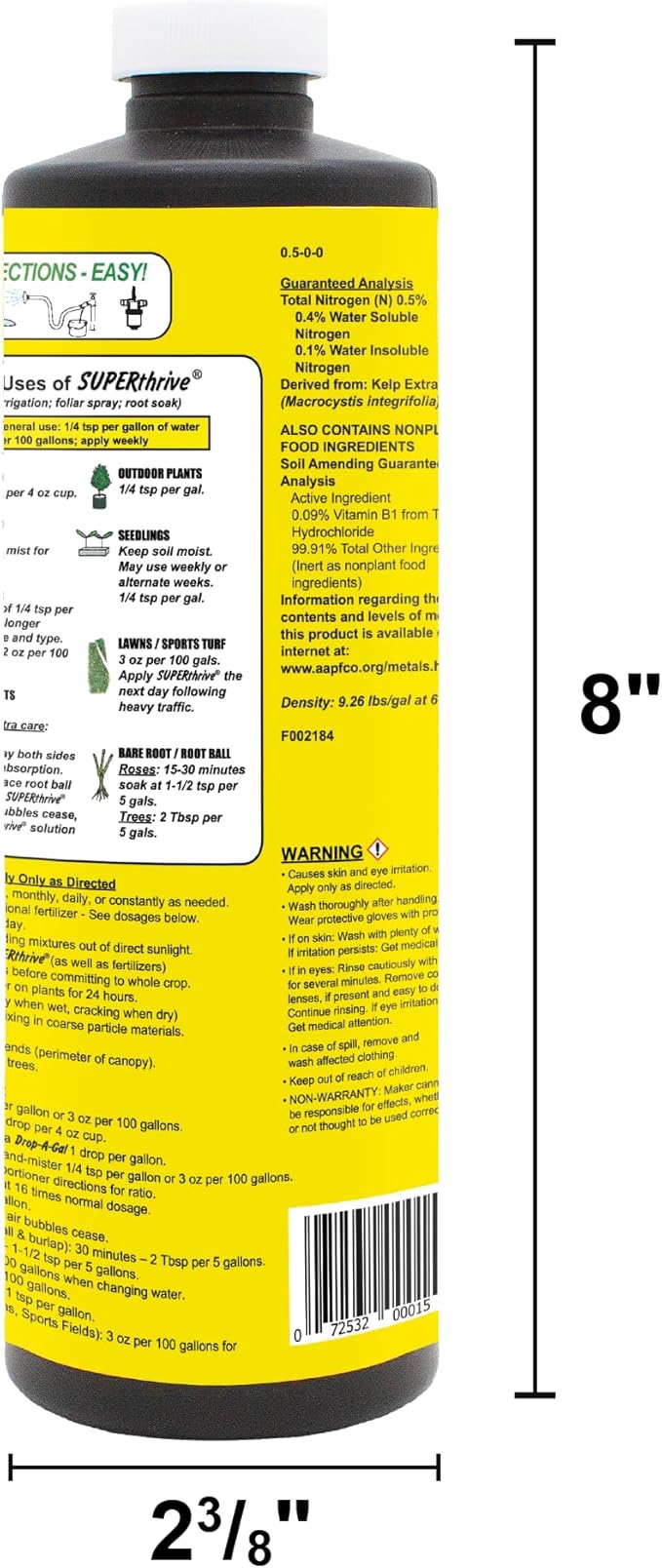 SUPERthrive Plant Vitamin Solution, 1 Pint