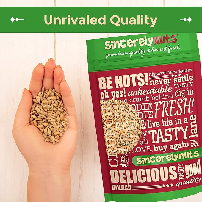 Sincerely Nuts Sunflower Seeds Unsalted (No Shell) (No Shell) (3 LB)- Nutritious and Satisfying Snack-Crunchy and Delicious-Perfect Addition to Any Meal - Gluten-Free Food, Vegan, and Kosher Certified