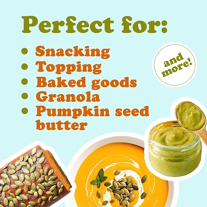 Food to Live Organic Raw Pepitas, 8 Ounces — Non-GMO, Pumpkin Seed Kernels, Unsalted, No Oil, No Shell, Vegan, Kosher, Bulk. Keto Snack.