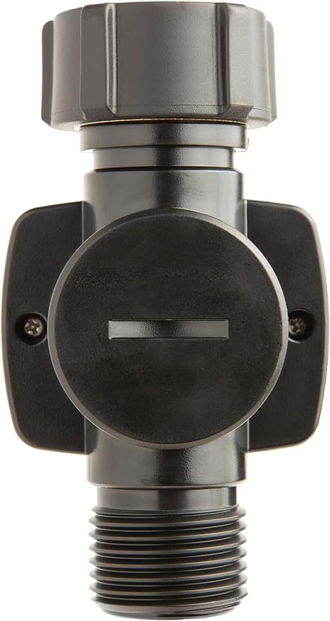 Water Flow Meter with Brass Inlet Metal Thread, Measure Gallon/Liter Consumption and Flow Rate for Outdoor Garden Hose Watering, RV Water Tank Filling, Lawn Sprinkler and Nozzle Sprayer