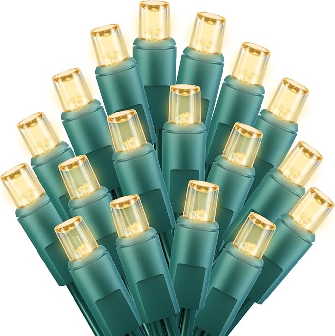 Brightown LED Christmas String Lights, 14 Feet 50LEDs Clear Mini Lights Plug in, Connectable Christmas Tree Lights for Indoor Outdoor Bedroom Wreath Garland Holiday Party Wedding Christmas Decoration