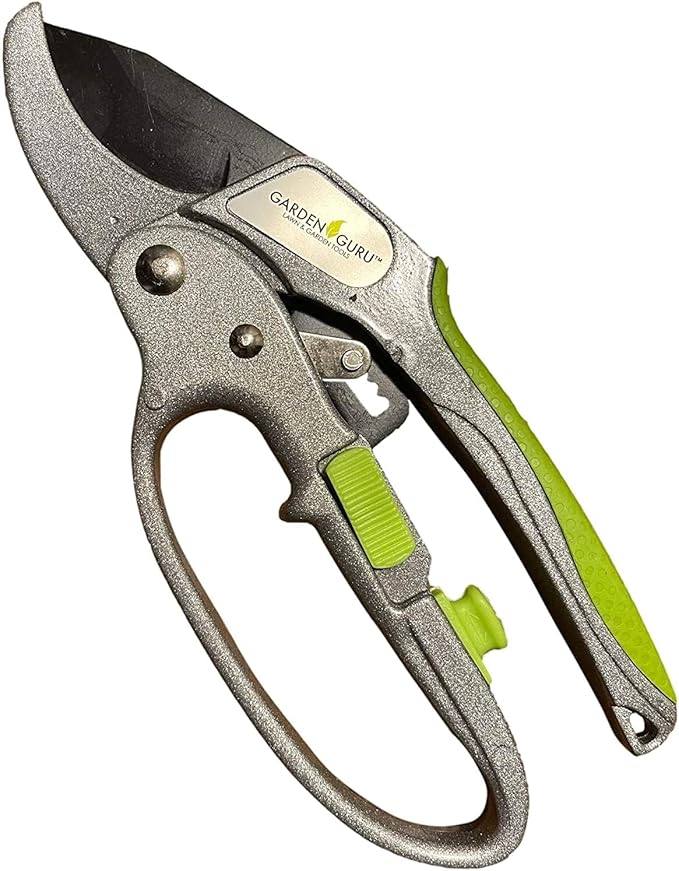 GARDEN GURU Professional Ratchet Pruning Shears Clippers – 4X Cutting Power – Ratcheting Garden Anvil Pruners Scissors - Makes Tough Cuts Easy - Great for Seniors & Arthritic Hands - 1 Case (50 Pcs)