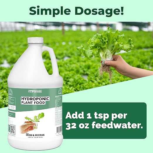 Hydroponic Plant Food, Complete One Part Liquid Hydroponic Fertilizer, 1 Gallon (128 oz)