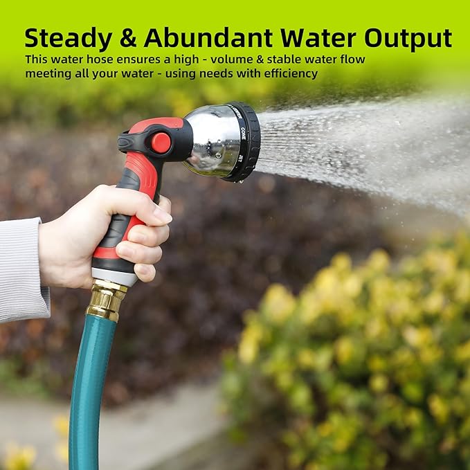 Worth Lead-in Short Garden Hose 3/4 in. x 2 ft. -Heavy Duty Durable Lightweight PVC Rubber Water Pipe for Agriculture, Lawn Care & Commercial Use -No Kink, Flexible, Leakproof, Male to Female Fittings