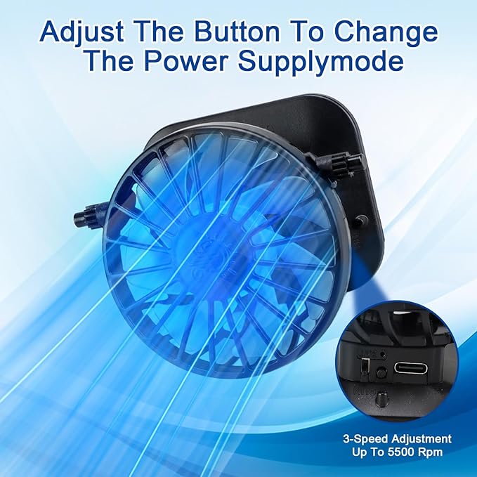 Solar Fan Hat, Wide Brim Sun Cap with 2 Solar Sun Protection Fans, USB and Solar Powered Fan Hat