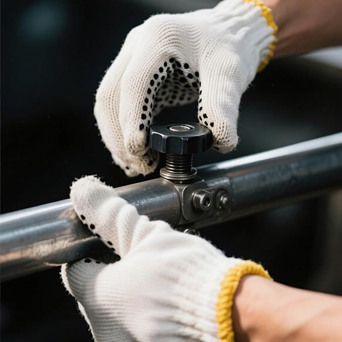 Unisex white cotton polyester knitted safety gloves,suitable for gardening,warehouse,cooking work-12/36/240 pairs