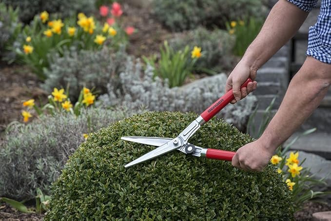 BERGER Topiary Shear 2510 with Beech Wood Handle Garden Shear with self-Sharpening Blades, Length 45 cm