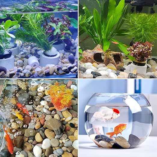 5LB High Polished Colorful River Rocks,1-2.2 Inch Mixed Color Pebbles for Garden Landscaping, Fish Tank, Decorative River Rocks, Vase Filling Colorful Pebbles, Outdoor Decorative River Rocks