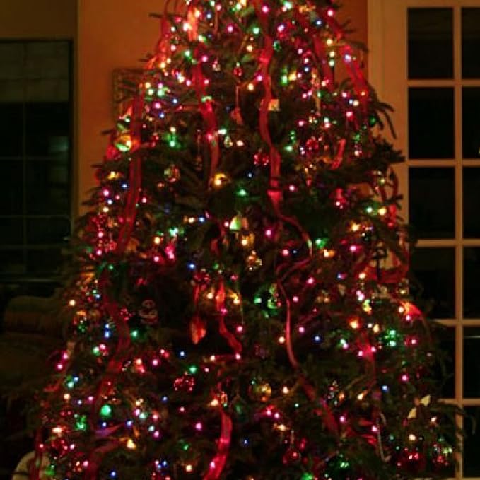 Uptotop Christmas 100 Count String Light, 20FT String Lights Plug in Waterproof Light Decorations for Party Carnival Supplies, Outdoor Yard Garden Decor (Multi-Colored)