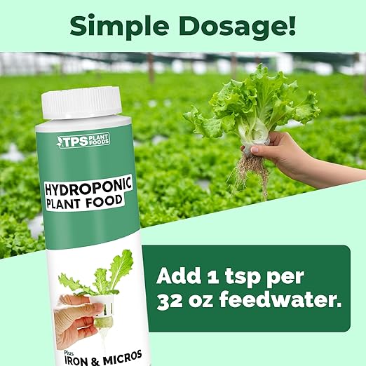 Hydroponic Plant Food, Complete One Part Liquid Hydroponic Fertilizer, 8 oz (250mL)