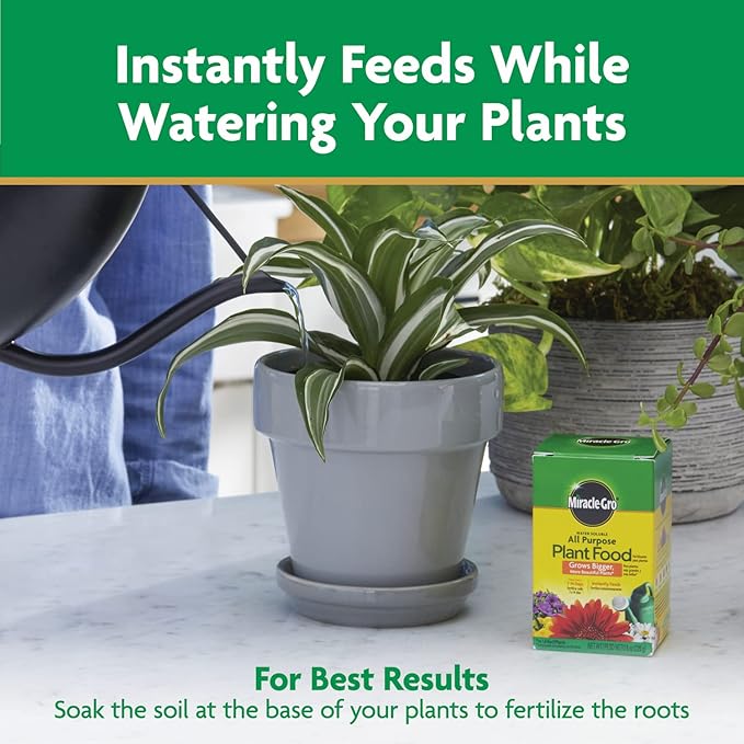 Miracle-Gro Water Soluble All Purpose Plant Food, Fertilizer for Indoor or Outdoor Flowers, Vegetables or Trees, 8 oz.