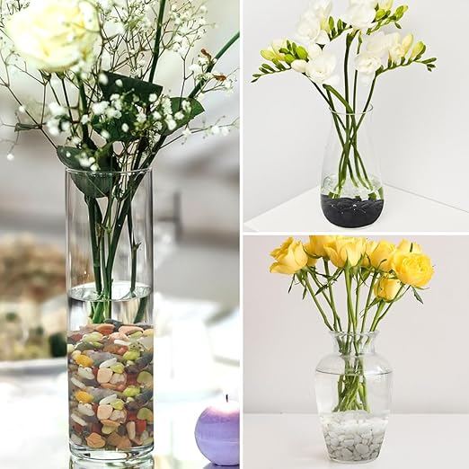 5LB Succulent and Cactus Gravel Pebbles, 3/8 Inch Natural Decorative Polished Stones, River Rocks for Plants, Vases, Aquariums, Terrarium and Outdoor Gardening, White