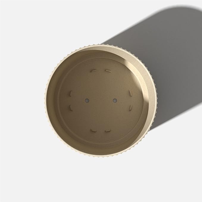 Veradek Round Demi Planter Pots for Indoor/Outdoor Garden Use, Made from Plastic-Concrete Mix with Drainage Holes, Perfect for Small to Large Succulent Plants, Flowers, Modern Interior Plants