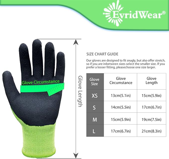 Evridwear Kids Gardening Gloves for Boys Girls Outdoor Yard Work,Planting (3-12 years)